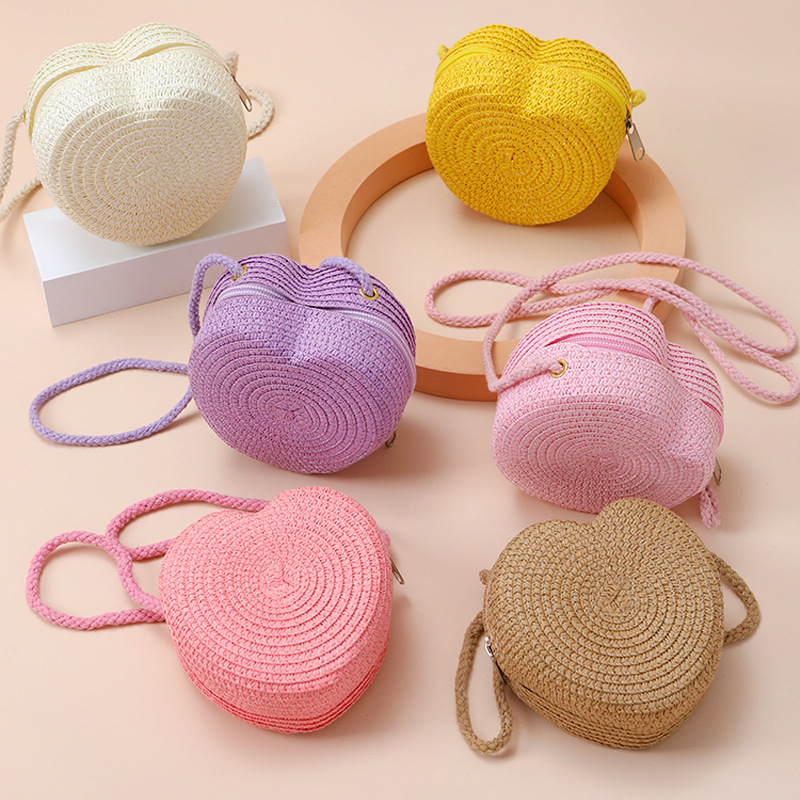 Woven Straw Bag - Fashion Woven Straw Shoulder Bags Cute