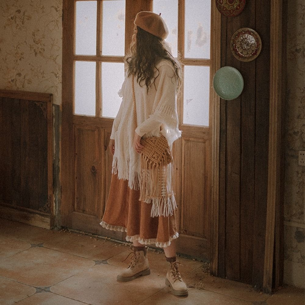 Woven Straw Bag - Ethnic Style Woven Straw Bag Solid
