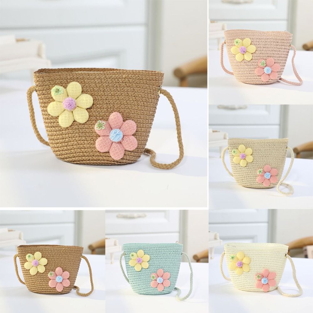 Handmade Woven Girl Flower Str - Woven Straw Bag recension och pris