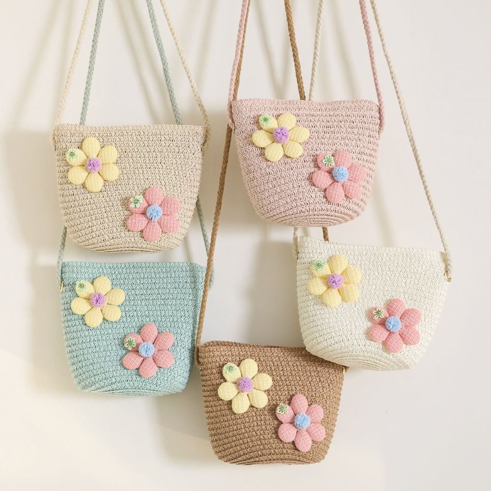 Handmade Woven Girl Flower Str - Woven Straw Bag recension och pris