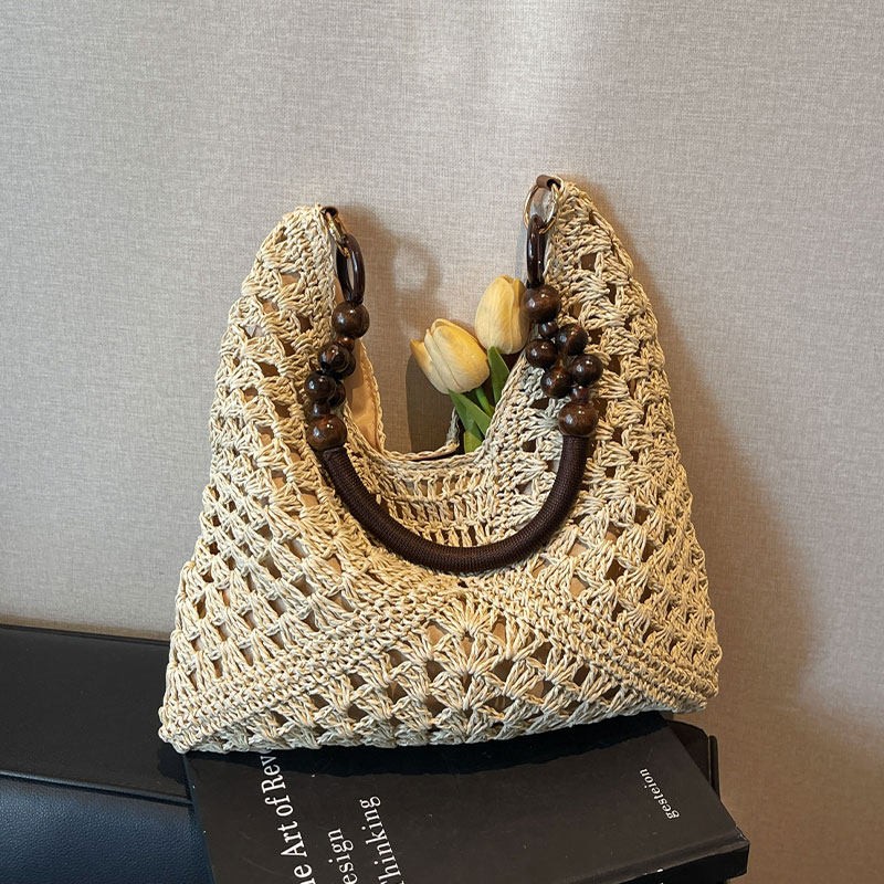 Beach Vacation Style Large Cap - Woven Straw Bag recension och pris