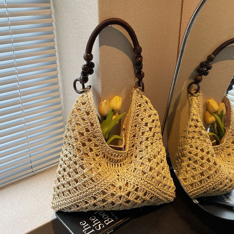 Beach Vacation Style Large Cap - Woven Straw Bag recension och pris