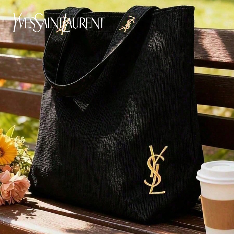 YSL Saint Laurent Black Canvas - Women'S Ysl Bags Tote recension och pris