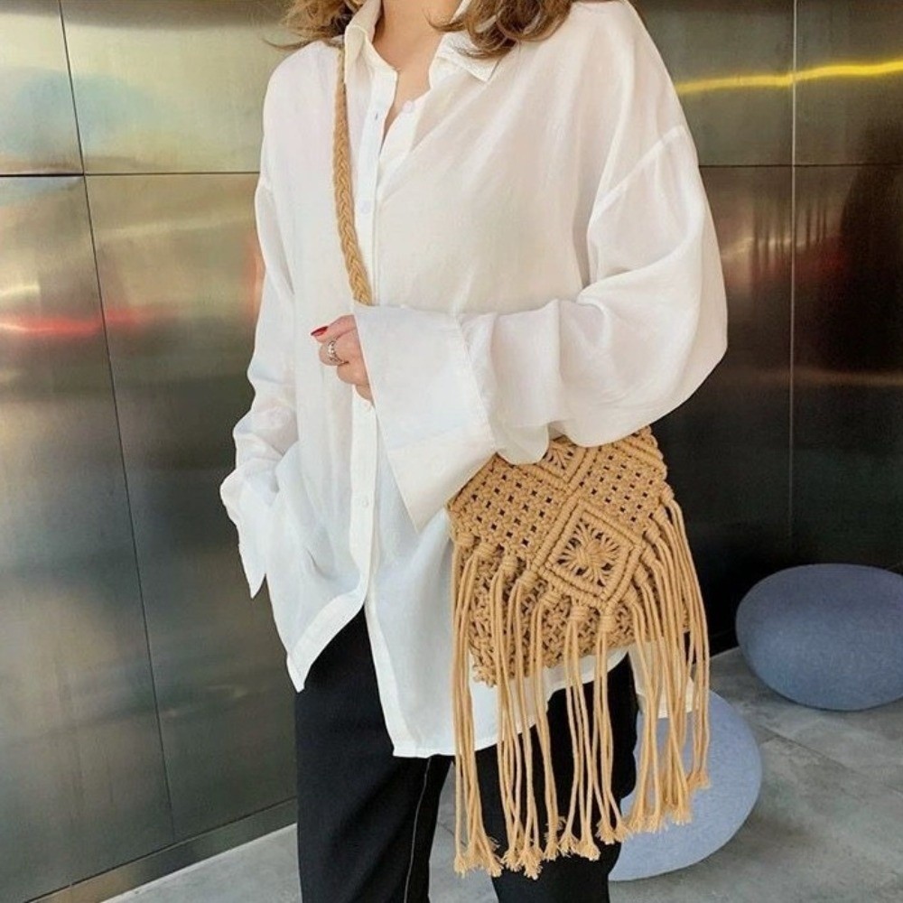 Ethnic Style Woven Straw Bag S - Woven Straw Bag recension och pris