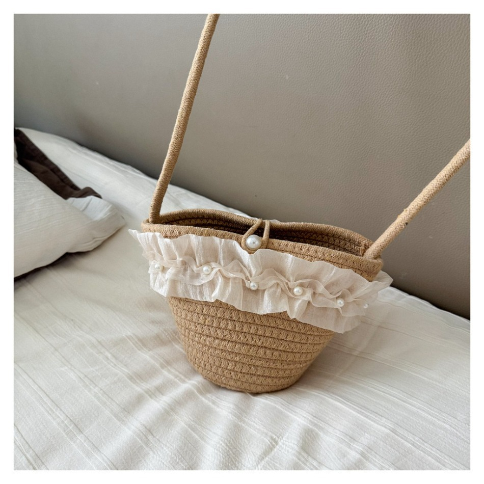 Kids Summer Straw Hat and Bag  - Woven Straw Bag recension och pris