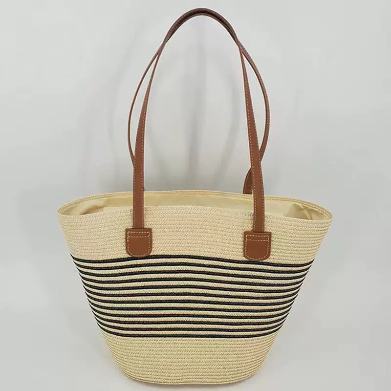 CLAREGQI  Women's Striped Stra - Woven Straw Bag recension och pris