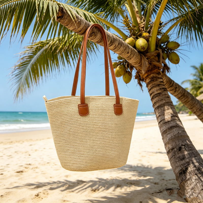 CLAREGQI  Women's Solid Color  - Woven Straw Bag recension och pris