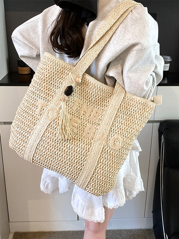 Summer Beach Travel Large Capa - Woven Straw Bag recension och pris