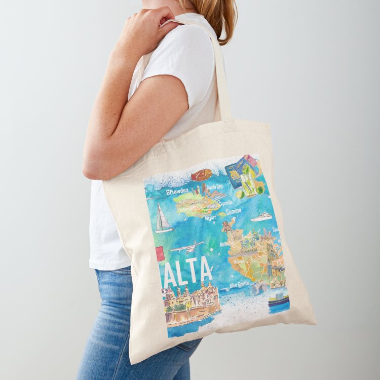 Malta Illustrated Island Trave - Women Bags Malta recension och pris